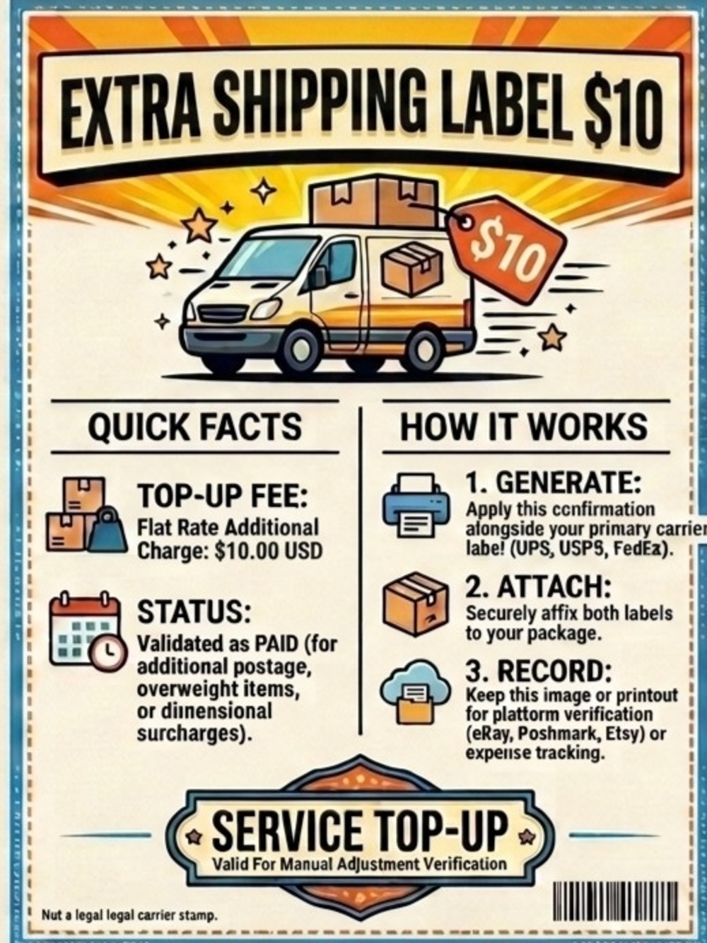 Extra Shipping $10